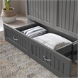 AFI Southampton Murphy Modern Solid Wood Full Bed Chest with Mattress in Gray