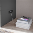 AFI Southampton Murphy Modern Solid Wood Full Bed Chest with Mattress in Gray