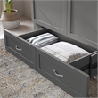 AFI Hamilton Full Solid Wood Murphy Bed Chest with Built-In Charger in Gray