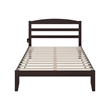 AFI Warren Solid Wood Full Platform Bed with USB Charger  in Espresso