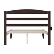AFI Warren Solid Wood Full Platform Bed with USB Charger  in Espresso