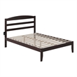 AFI Warren Solid Wood Full Platform Bed with USB Charger  in Espresso