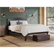 AFI Warren Solid Wood Queen Platform Bed with USB Charger in Espresso