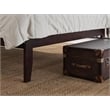 AFI Warren Solid Wood Queen Platform Bed with USB Charger in Espresso