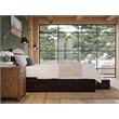 Warren Solid Wood Full Platform Bed with Twin Trundle in Espresso