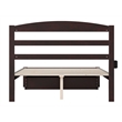 Warren Solid Wood Platform Bed with Foot Drawer Full in Espresso