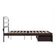 Warren Solid Wood Platform Bed with Foot Drawer Full in Espresso