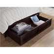 Warren Solid Wood Platform Bed with Foot Drawer Full in Espresso