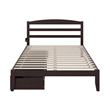 Warren Solid Wood Platform Bed with Storage Drawers Set of 2 Queen Espresso