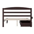 Warren Solid Wood Platform Bed with Storage Drawers Set of 2 Queen Espresso