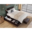 Warren Solid Wood Platform Bed with Storage Drawers Set of 2 Queen Espresso