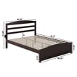 Warren Solid Wood Platform Bed with Footboard Queen in Espresso