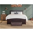 Warren Solid Wood Platform Bed with Footboard Queen in Espresso