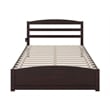 Warren Solid Wood Platform Bed with Footboard Queen in Espresso