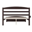 Warren Solid Wood Platform Bed with Footboard Queen in Espresso