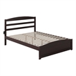 Warren Solid Wood Platform Bed with Footboard Queen in Espresso