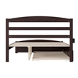 Warren Solid Wood Queen Platform Bed with Footboard Twin XL Trundle in Espresso