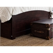 Warren Solid Wood Queen Platform Bed with Footboard Twin XL Trundle in Espresso