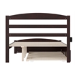 Warren Solid Wood Full Platform Bed with Footboard and Twin Trundle in Espresso