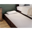 Warren Solid Wood Full Platform Bed with Footboard and Twin Trundle in Espresso