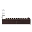 Warren Solid Wood Platform Bed with Footboard 2 Storage Drawers Full Espresso