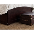 Warren Solid Wood Platform Bed with Footboard 2 Storage Drawers Full Espresso