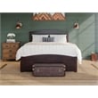Warren Solid Wood Platform Bed with 2 Storage Drawers Queen in Espresso