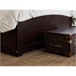 Warren Solid Wood Platform Bed with 2 Storage Drawers Queen in Espresso