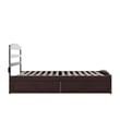 Warren Solid Wood Platform Bed with 2 Storage Drawers Queen in Espresso