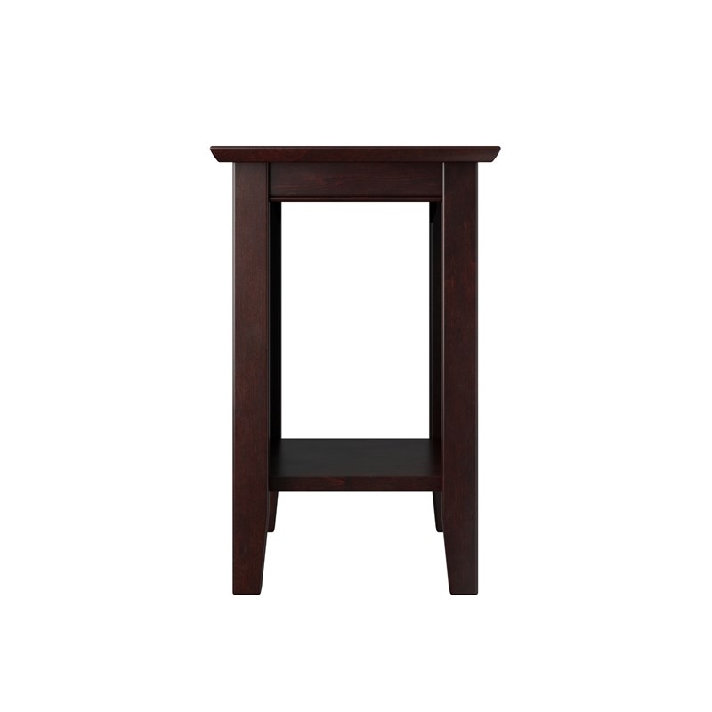 AFI Nantucket Solid Wood Modern Side Table (Set of 2) in Espresso