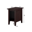 AFI Nantucket Solid Wood Modern Side Table (Set of 2) in Espresso
