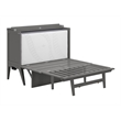 Northampton Full Wood Murphy Bed Desk with Mattress & Built-in Charger in Gray