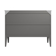 Northampton Full Wood Murphy Bed Desk with Mattress & Built-in Charger in Gray