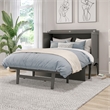 Northampton Full Wood Murphy Bed Desk with Mattress & Built-in Charger in Gray