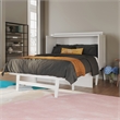 Northampton Full Wood Murphy Bed Desk with Mattress & Built-in Charger in White