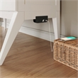 Northampton Full Wood Murphy Bed Desk with Mattress & Built-in Charger in White