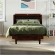 Northampton Full Wood Murphy Bed Desk with Mattress & Built-in Charger in Walnut