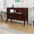 Northampton Full Wood Murphy Bed Desk with Mattress & Built-in Charger in Walnut