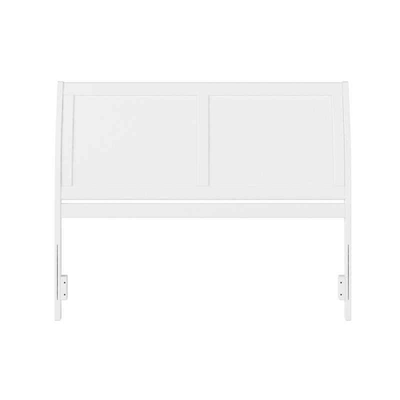 Portland Queen Sleigh Wood Headboard in White