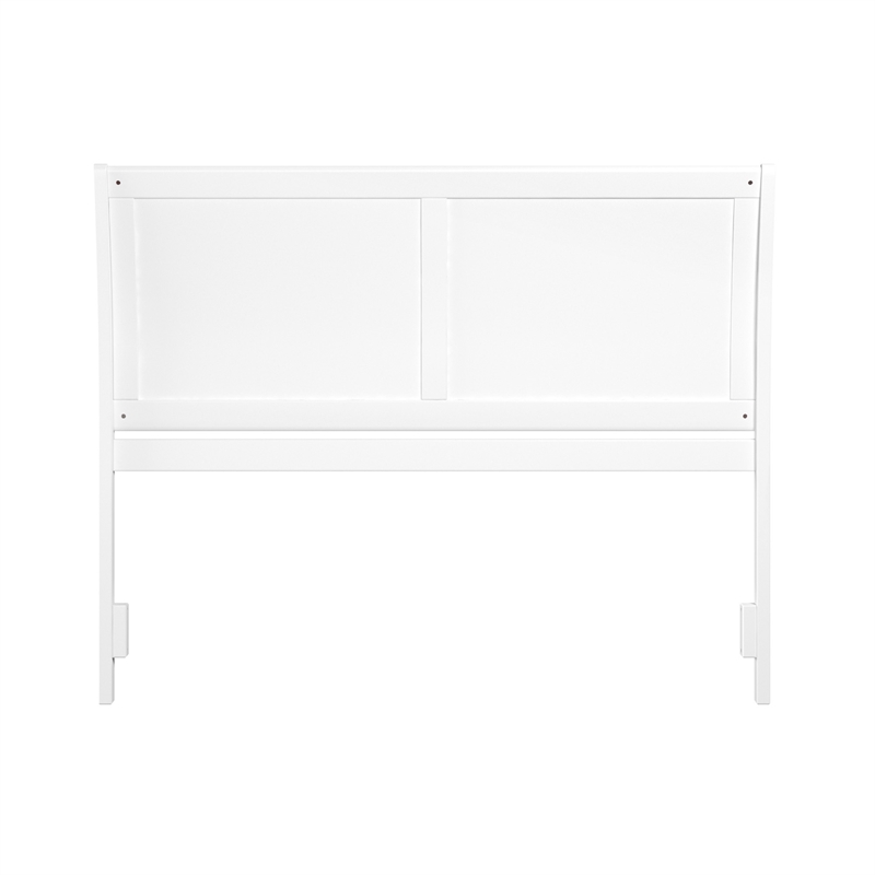 Portland Queen Sleigh Wood Headboard in White