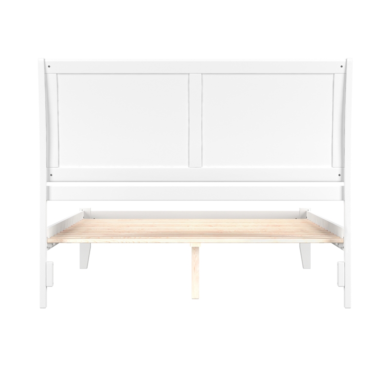 Portland Queen Solid Wood Platform Bed in White