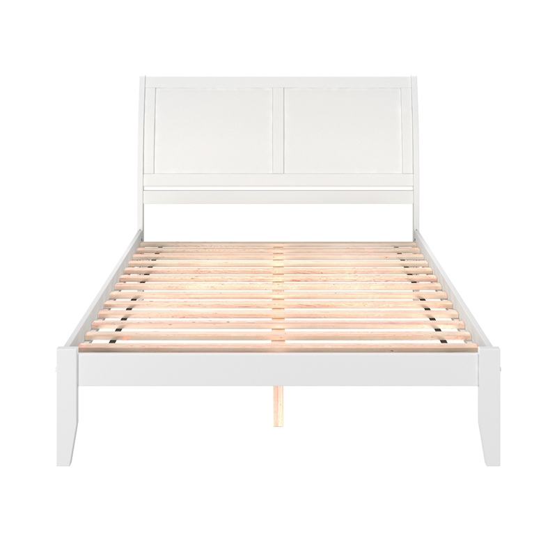 Portland Queen Solid Wood Platform Bed in White