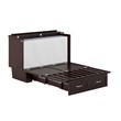Nantucket Full Wood Murphy Bed Chest w/Mattress and Built-in Charger in Espresso