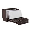 Nantucket Full Wood Murphy Bed Chest w/Mattress and Built-in Charger in Espresso