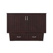Nantucket Full Wood Murphy Bed Chest w/Mattress and Built-in Charger in Espresso