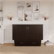 Nantucket Full Wood Murphy Bed Chest w/Mattress and Built-in Charger in Espresso