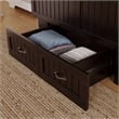 Nantucket Full Wood Murphy Bed Chest w/Mattress and Built-in Charger in Espresso