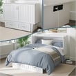Nantucket Full Size Wood Murphy Bed Chest w/Mattress & Built-in Charger in White