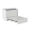 Nantucket Full Size Wood Murphy Bed Chest w/Mattress & Built-in Charger in White