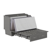 Nantucket Full Wood Size Murphy Bed Chest w/ Mattress & Built-in Charger in Gray